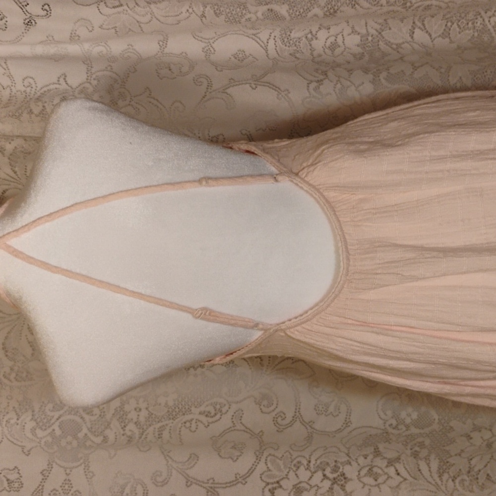 Bare Back Dusty Blush Pink Tone Bare Shoulder  Maxi Dress - Picture 5 of 14